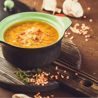 Akkha Masoor, Brown Lentil Curry made from organic lentils