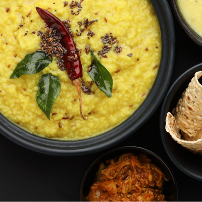 Organic Khichadi made from organic rice and organic moong dal