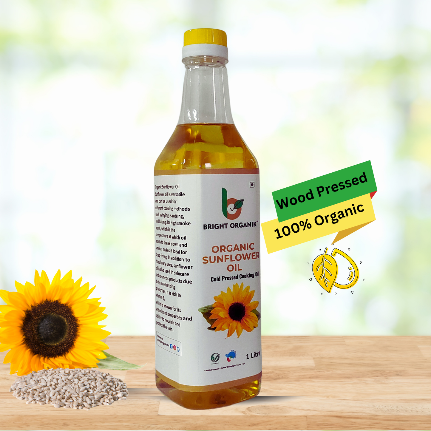 Organic Sunflower Oil (Wood Pressed)