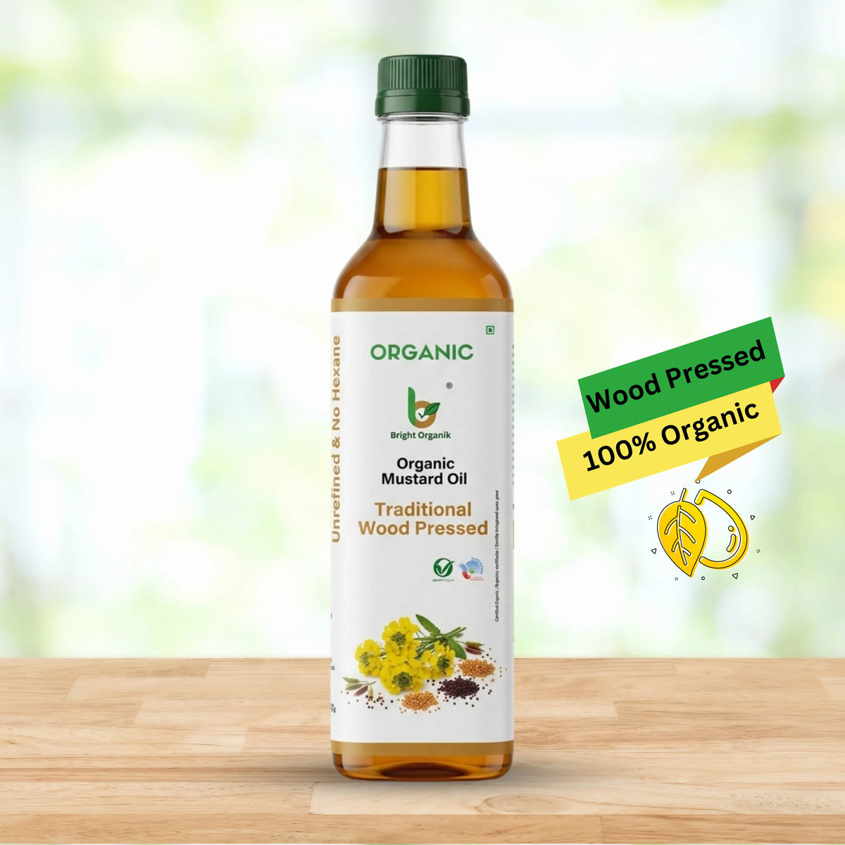 Organic Mustard Oil (Cold Pressed)