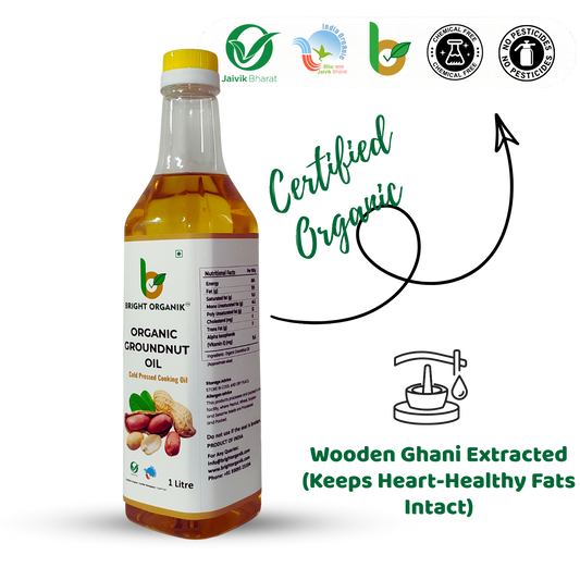 Organic Groundnut Oil (Wood Pressed)