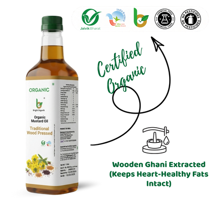 Organic Mustard Oil (Cold Pressed)