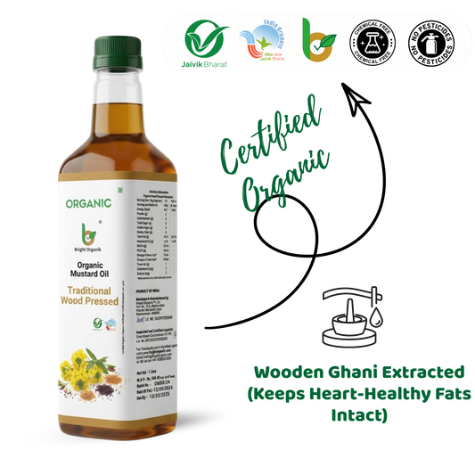 Organic Mustard Oil (Cold Pressed)