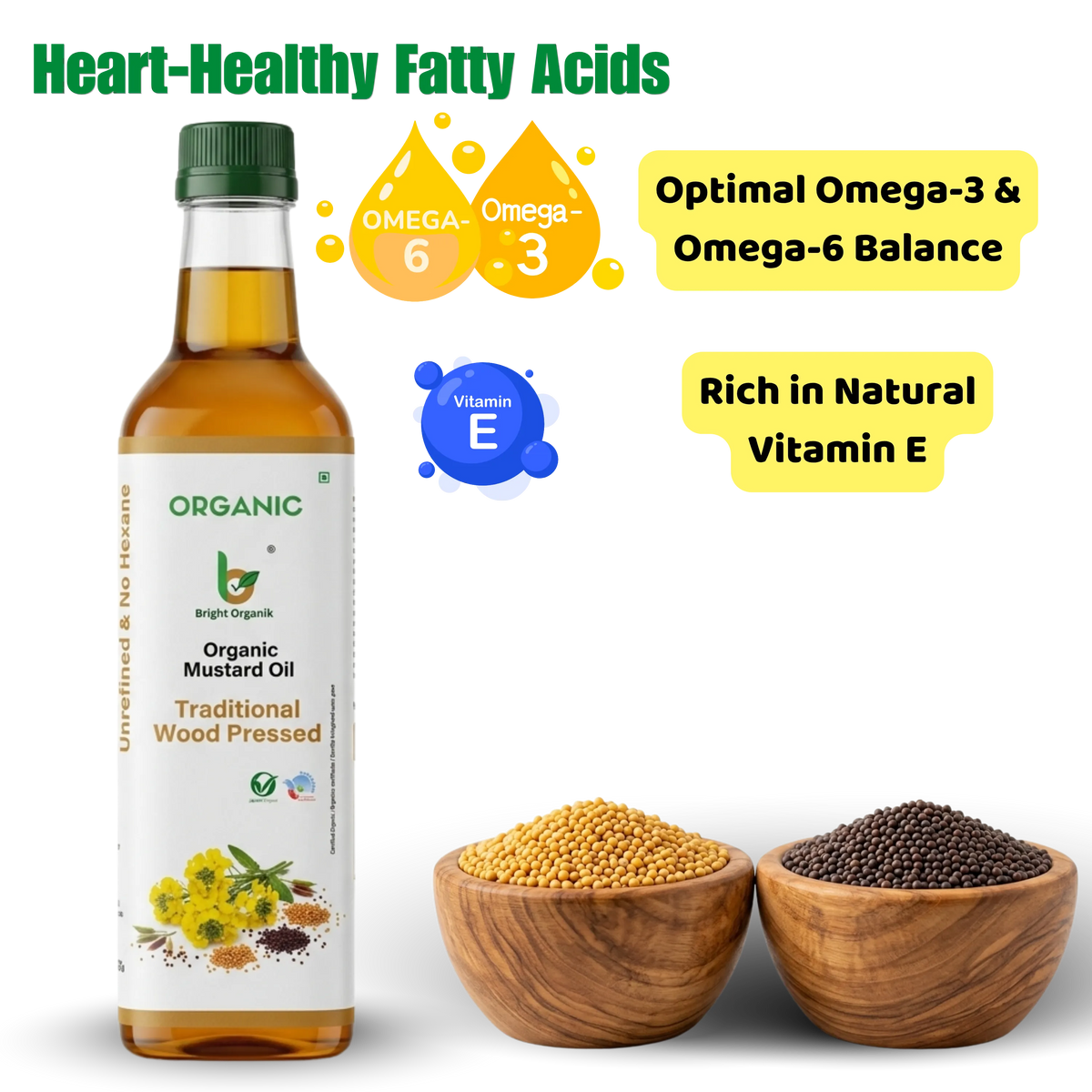 Organic Mustard Oil (Cold Pressed)