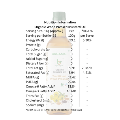 Organic Mustard Oil (Cold Pressed)