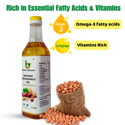 Organic Groundnut Oil (Wood Pressed)