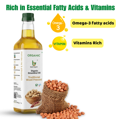 Organic Groundnut Oil (Wood Pressed)