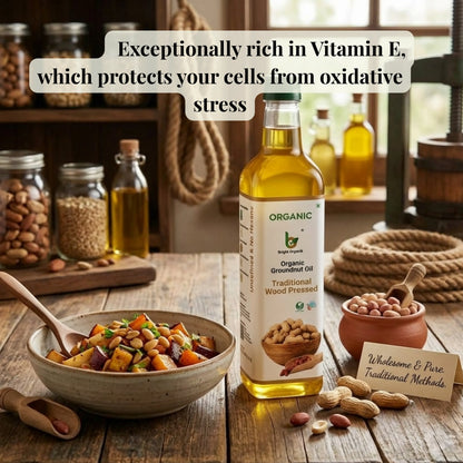 Organic Groundnut Oil (Wood Pressed)