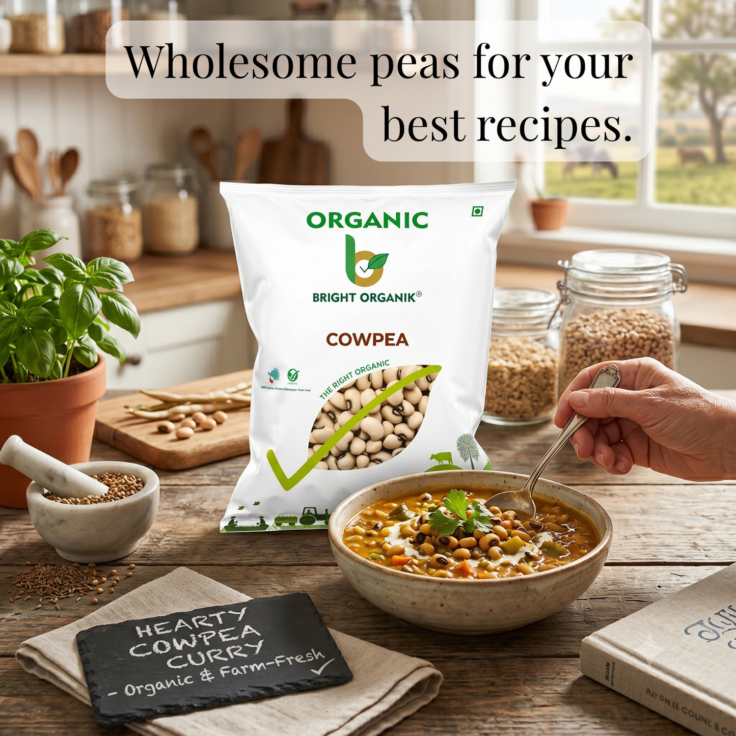 Organic Cowpea (Black Eyed Pea)