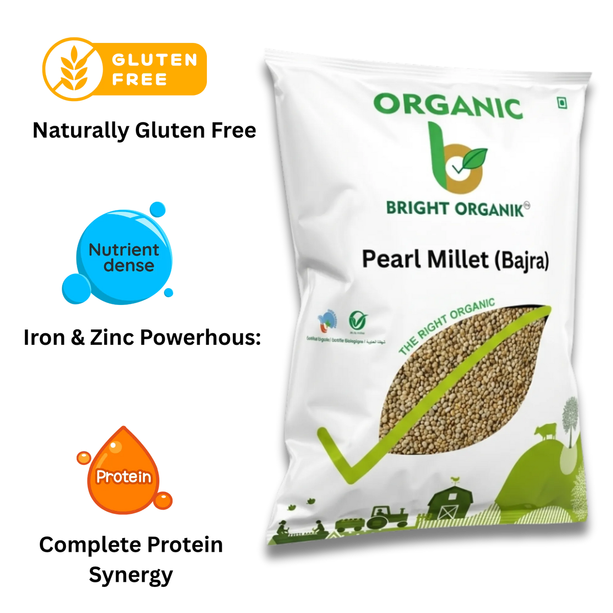 Organic Pearl Millet (Bajra)