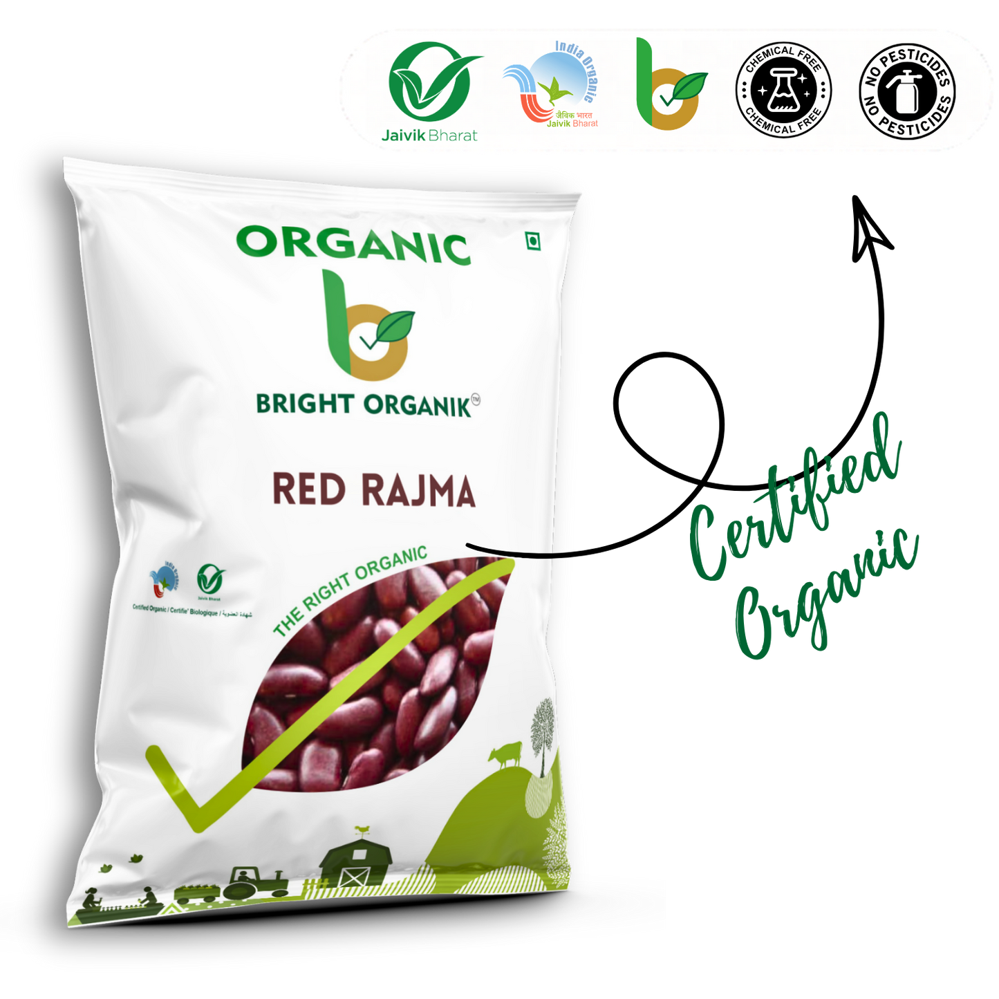 Organic Rajma (Kidney Beans - Red)