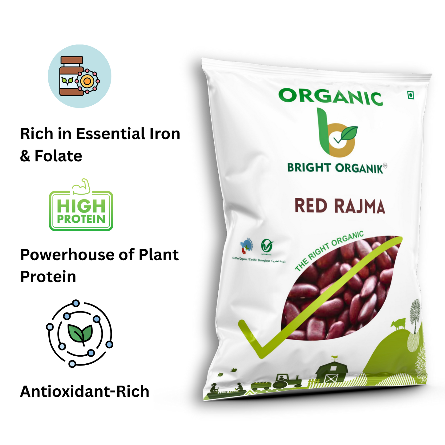Organic Rajma (Kidney Beans - Red)