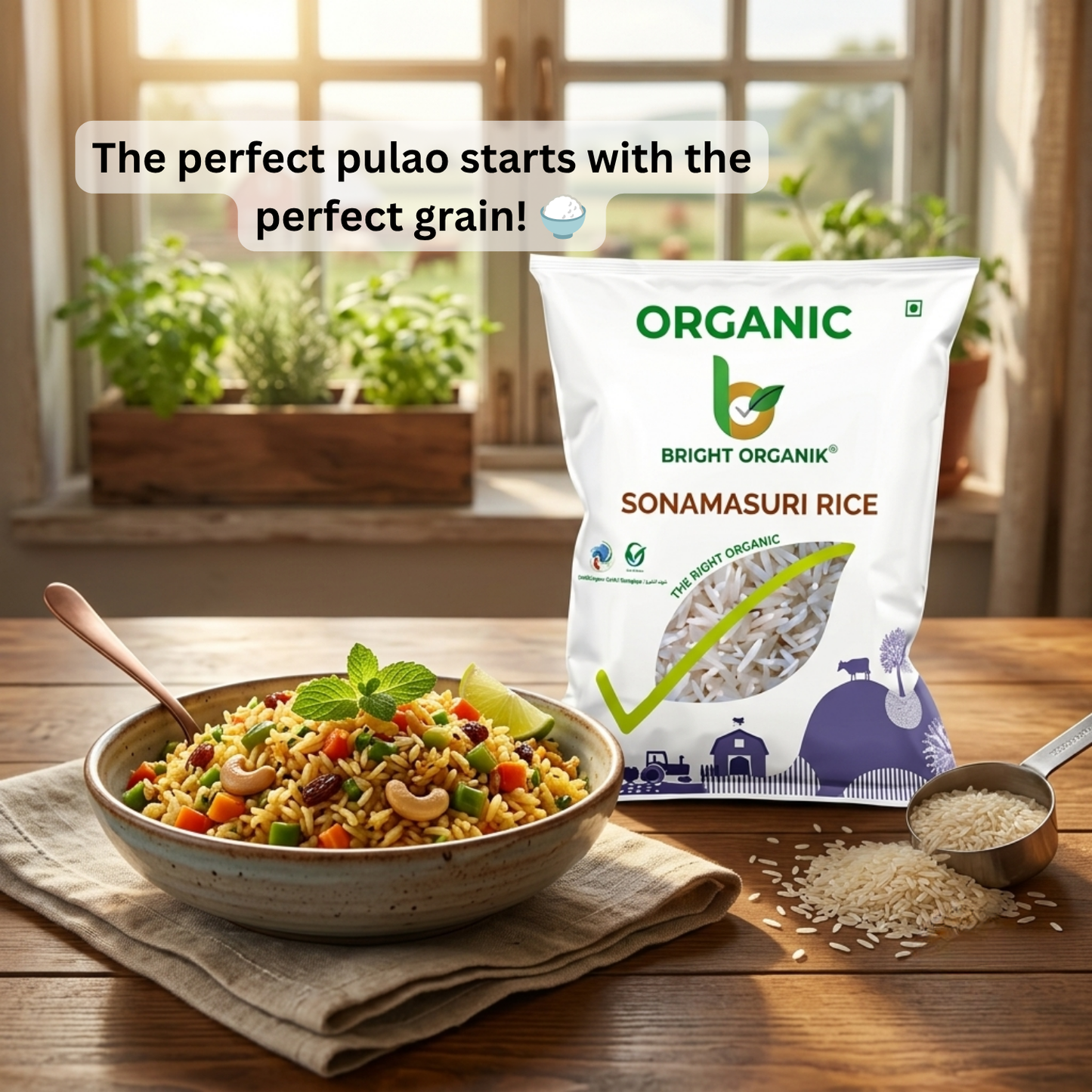 Organic Sonamasuri Rice
