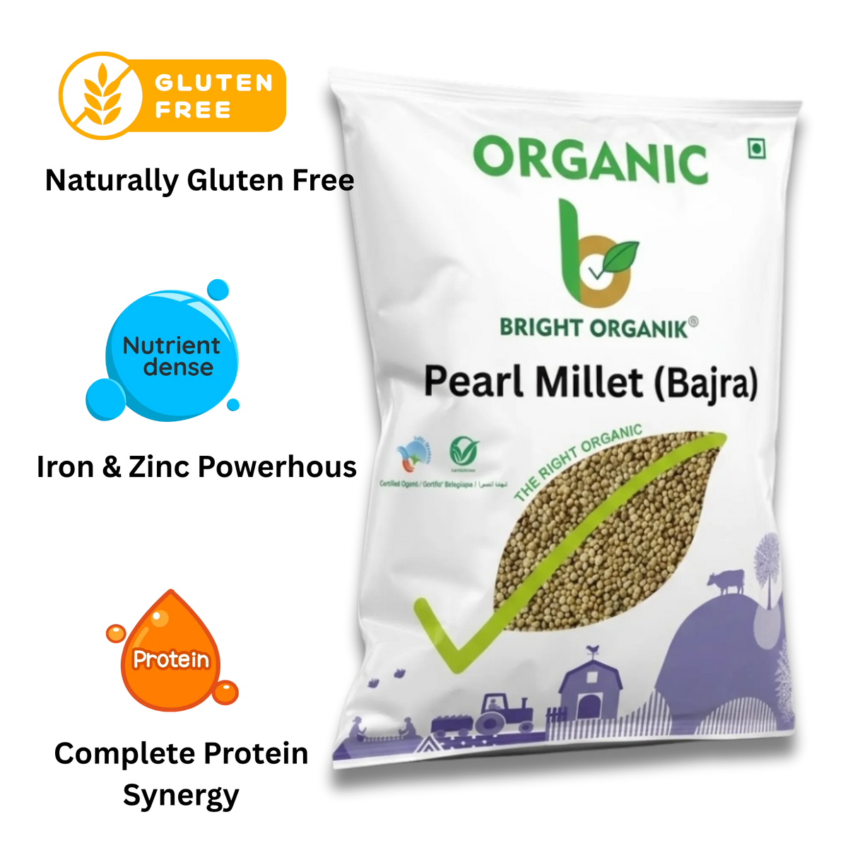 Organic Pearl Millet (Bajra)