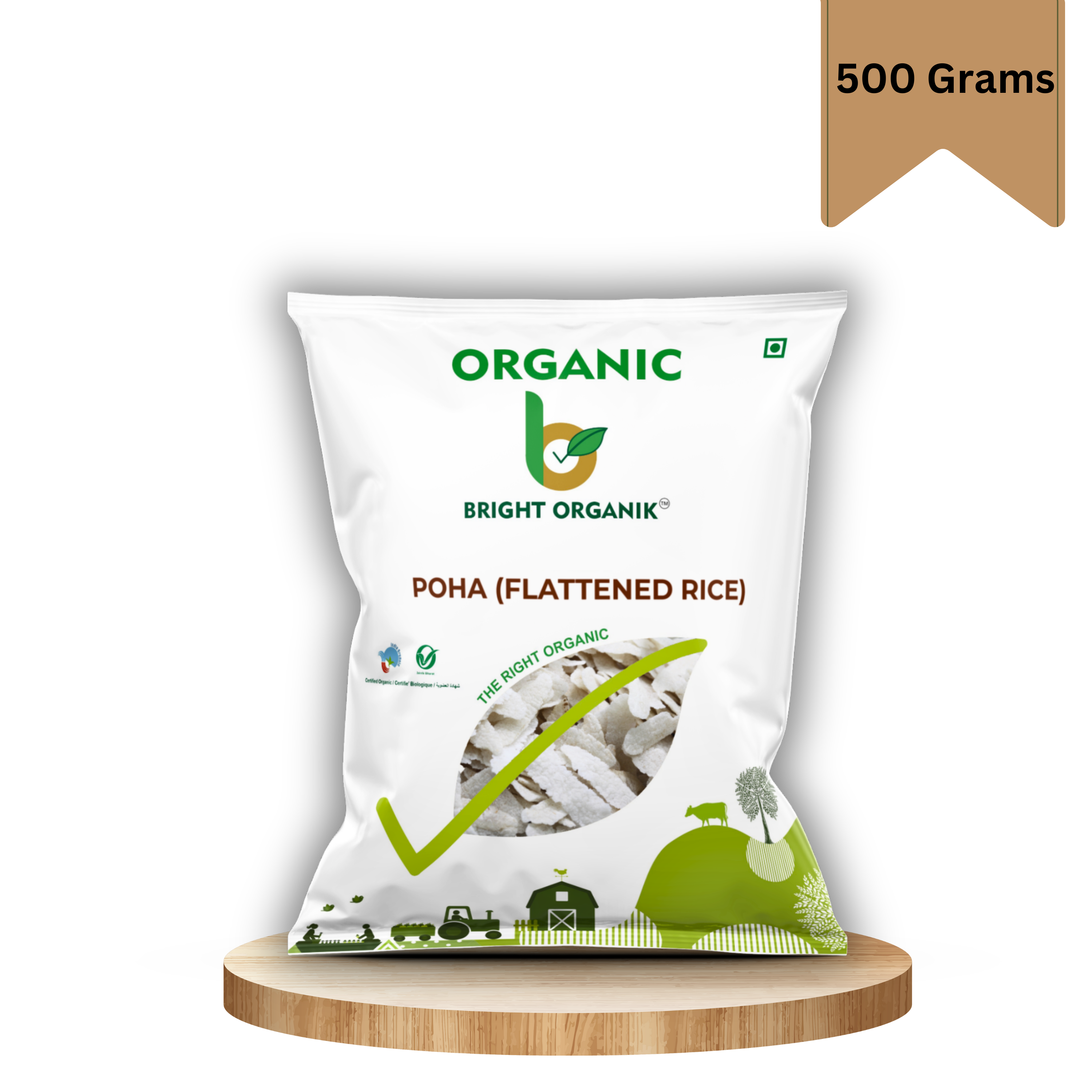 Organic Poha (Flattened Rice)