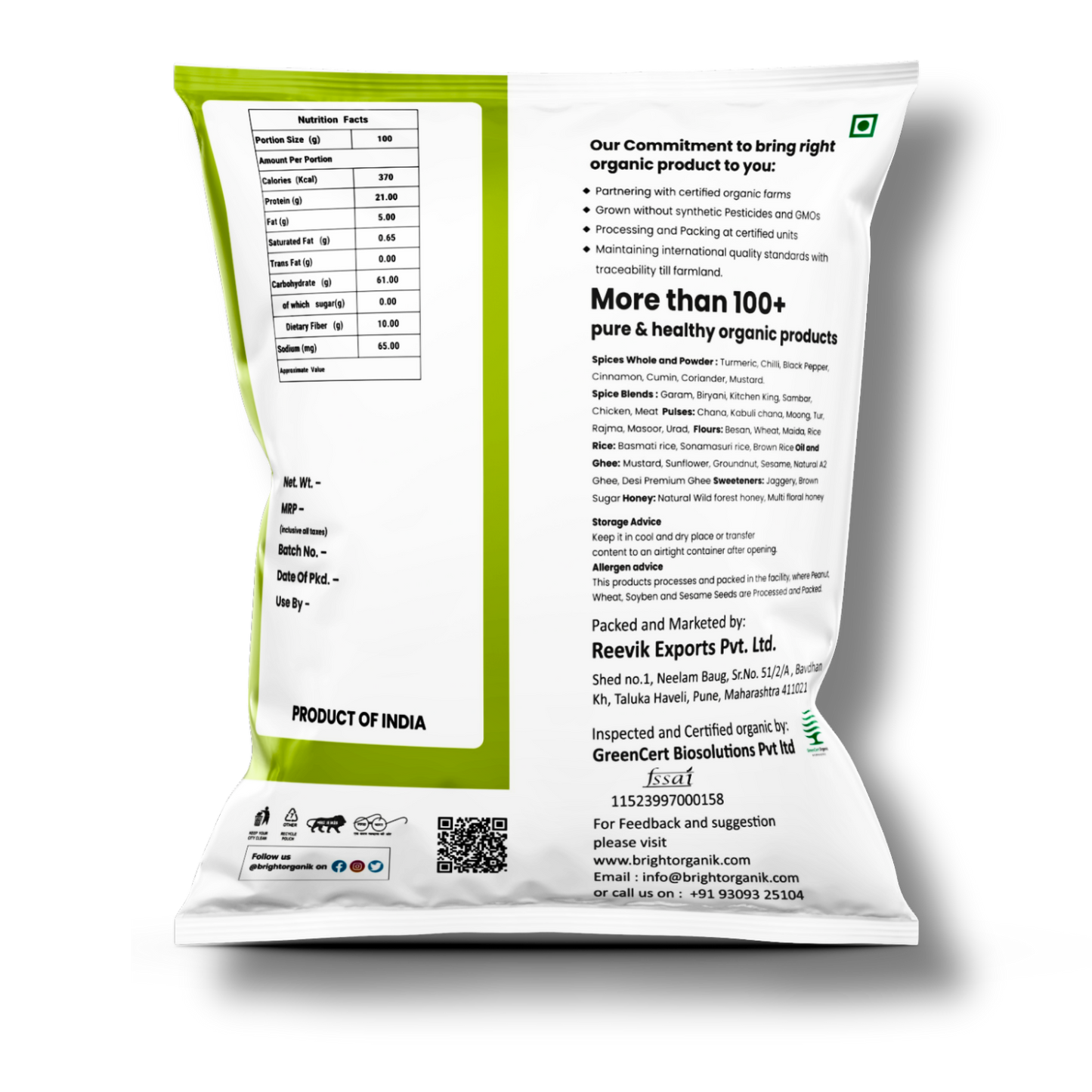 Organic Besan (Chickpea Flour)