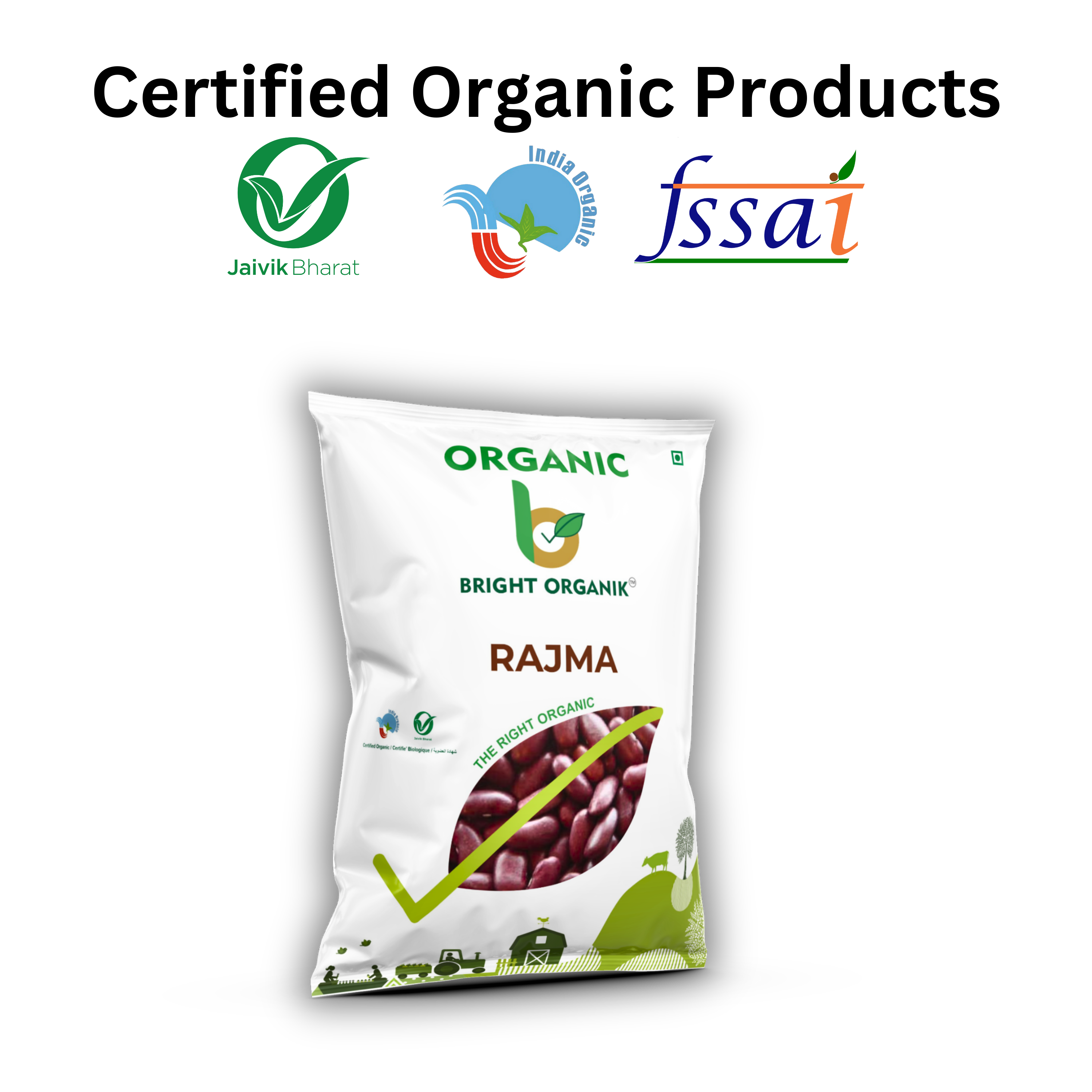 Organic Rajma (Kidney Beans - Red)