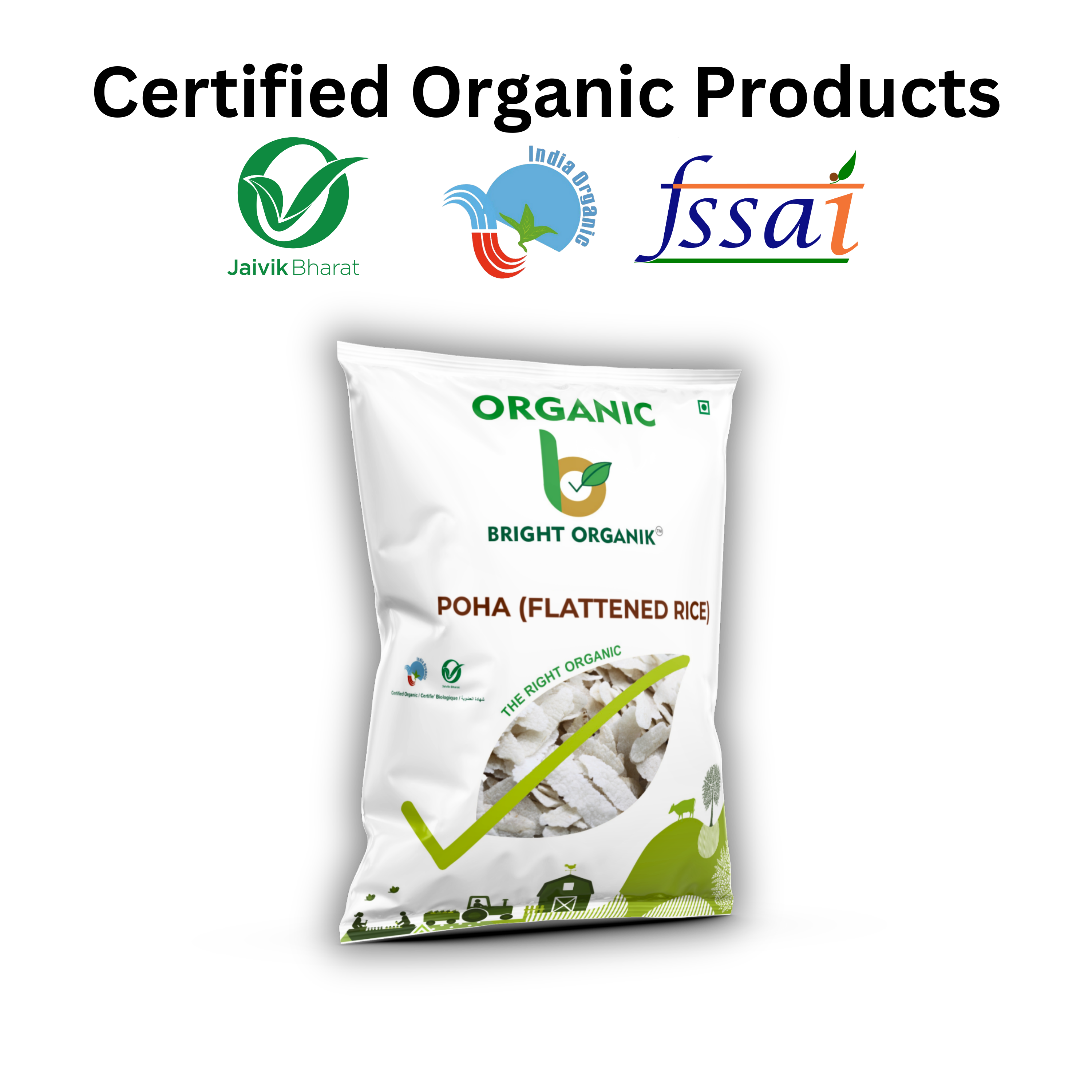 Organic Poha (Flattened Rice)