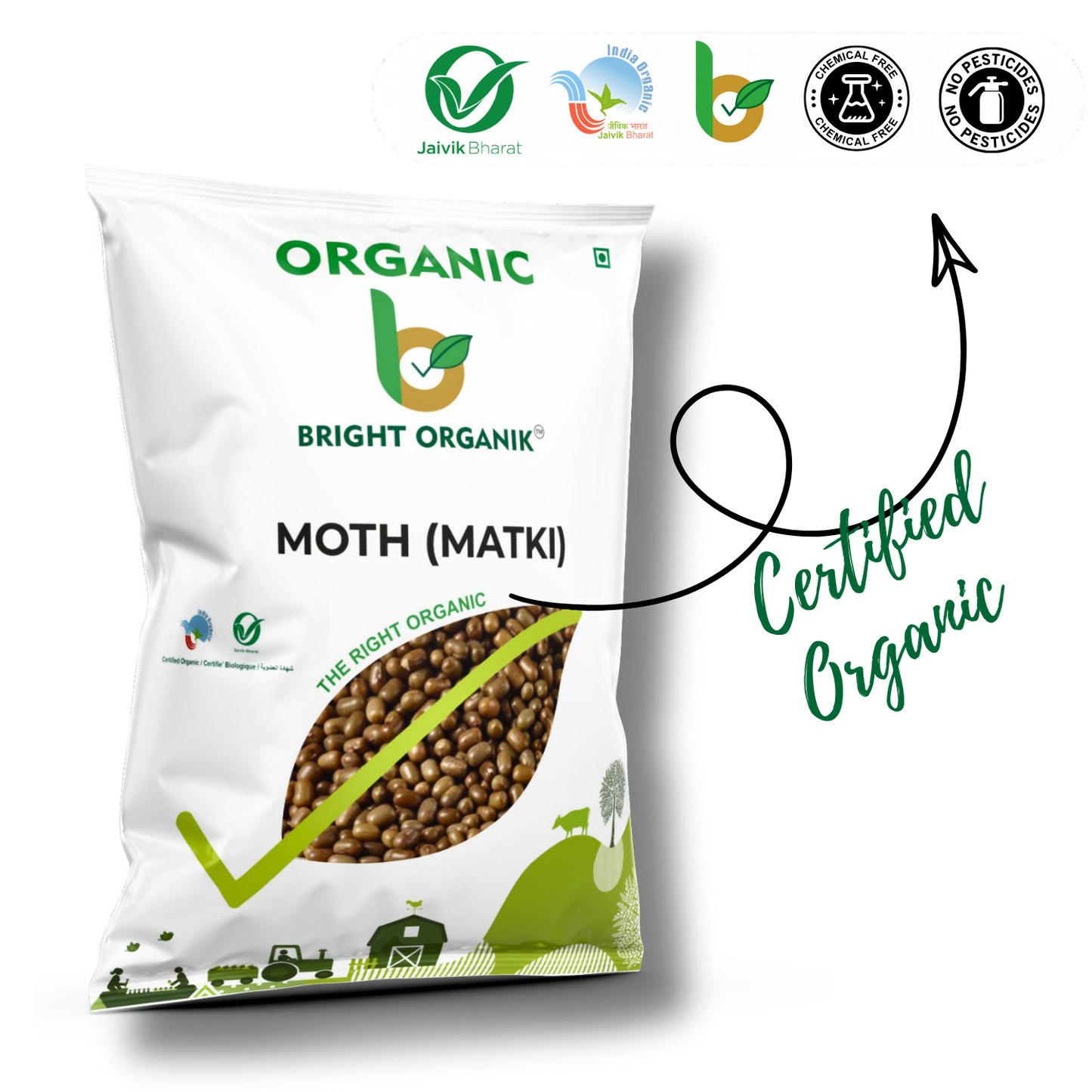 Organic Moth (Matki)