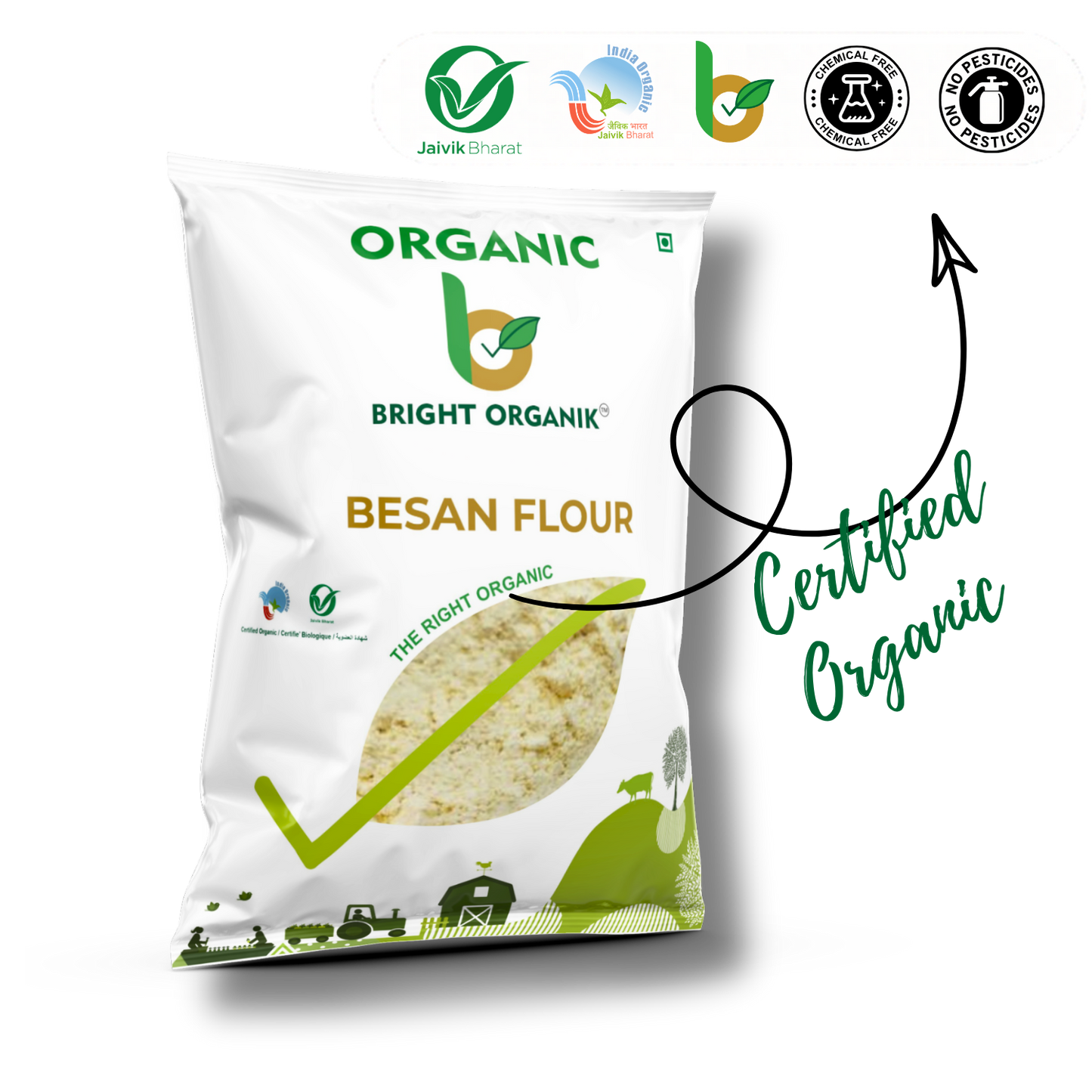 Organic Besan (Chickpea Flour)