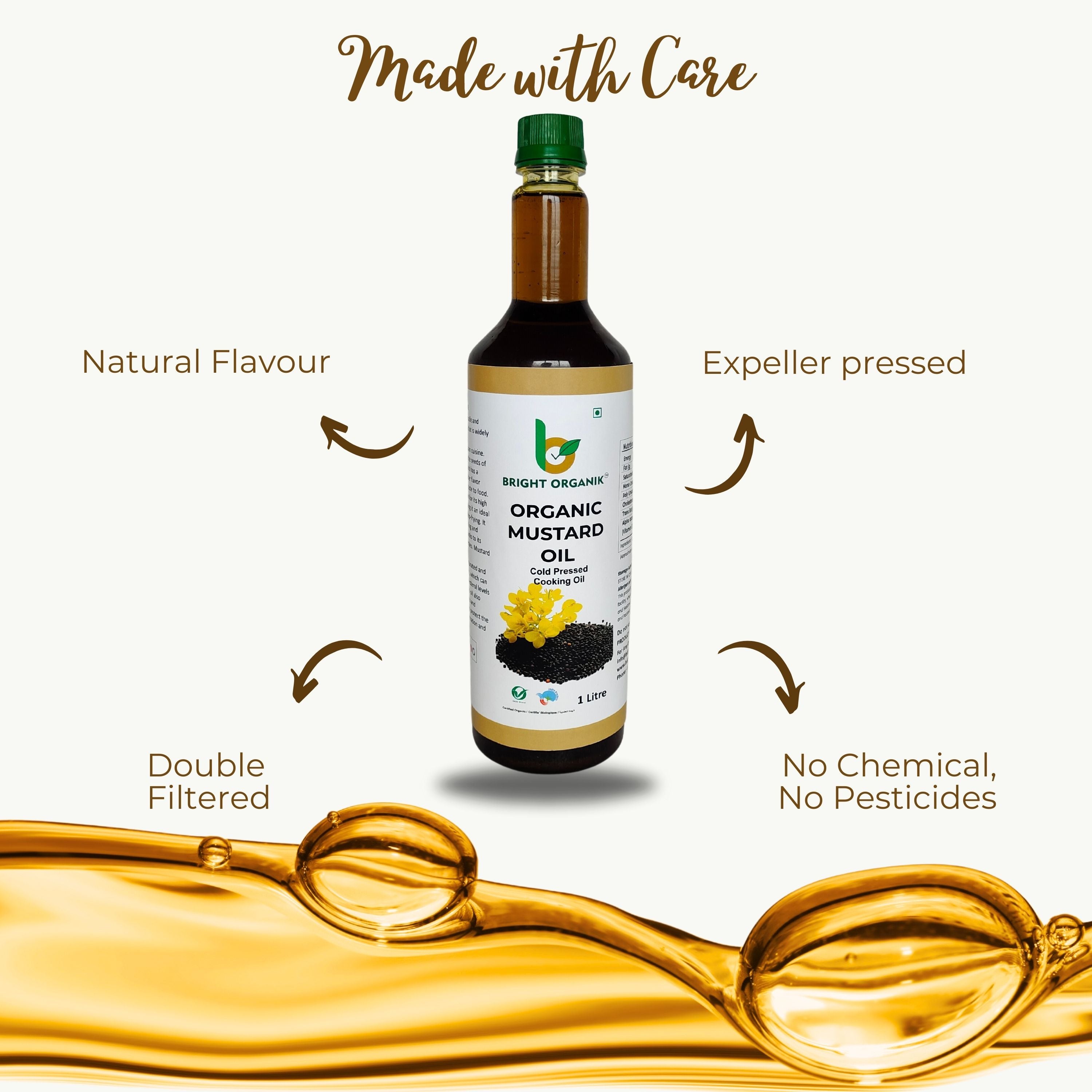 Organic Mustard Oil (Cold Pressed)