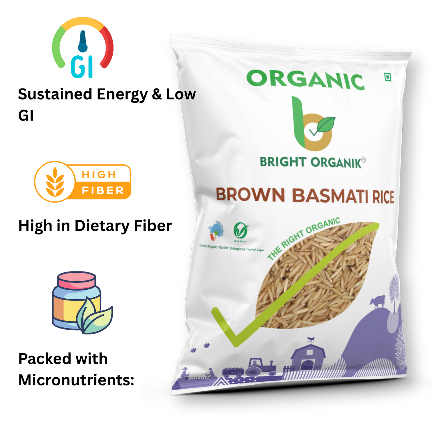 Organic Brown Basmati Rice 
