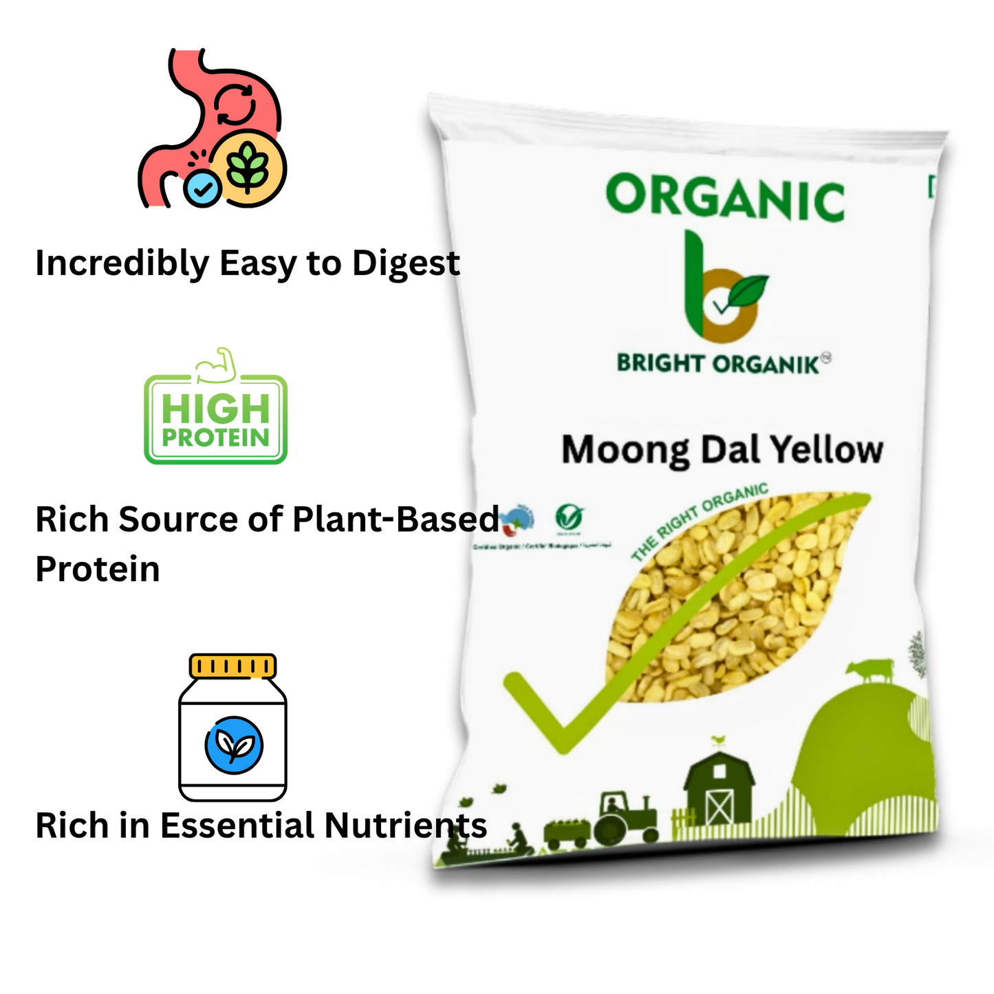 Organic Moong dal yellow