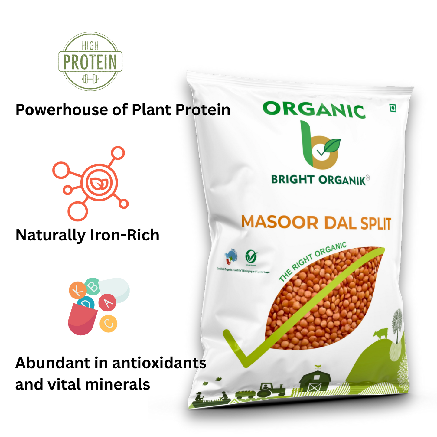 Organic Masoor Dal (Split)