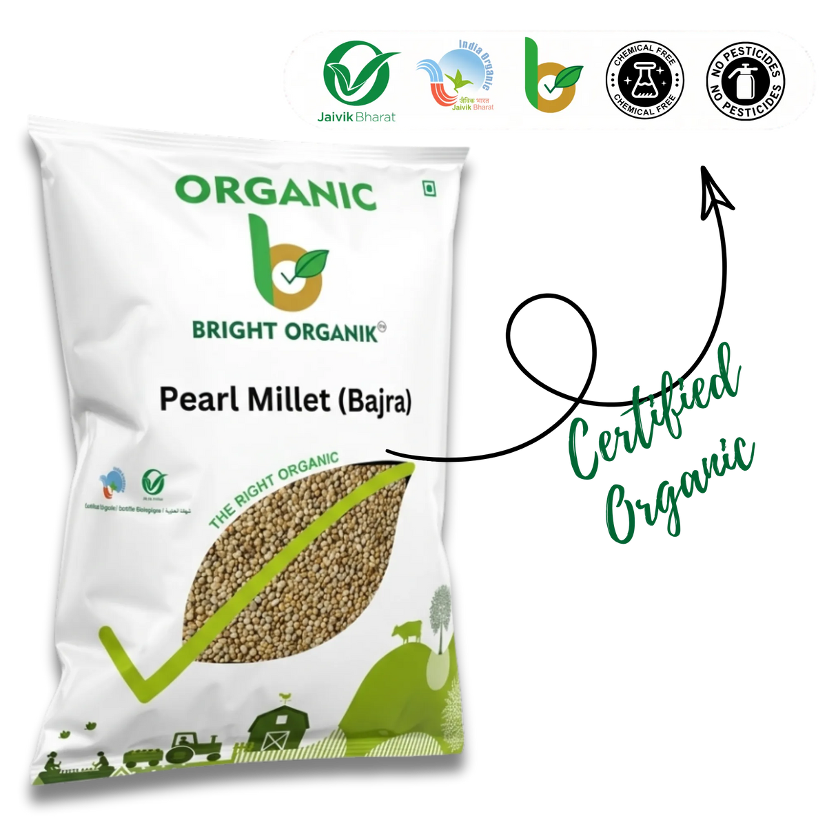 Organic Pearl Millet (Bajra)