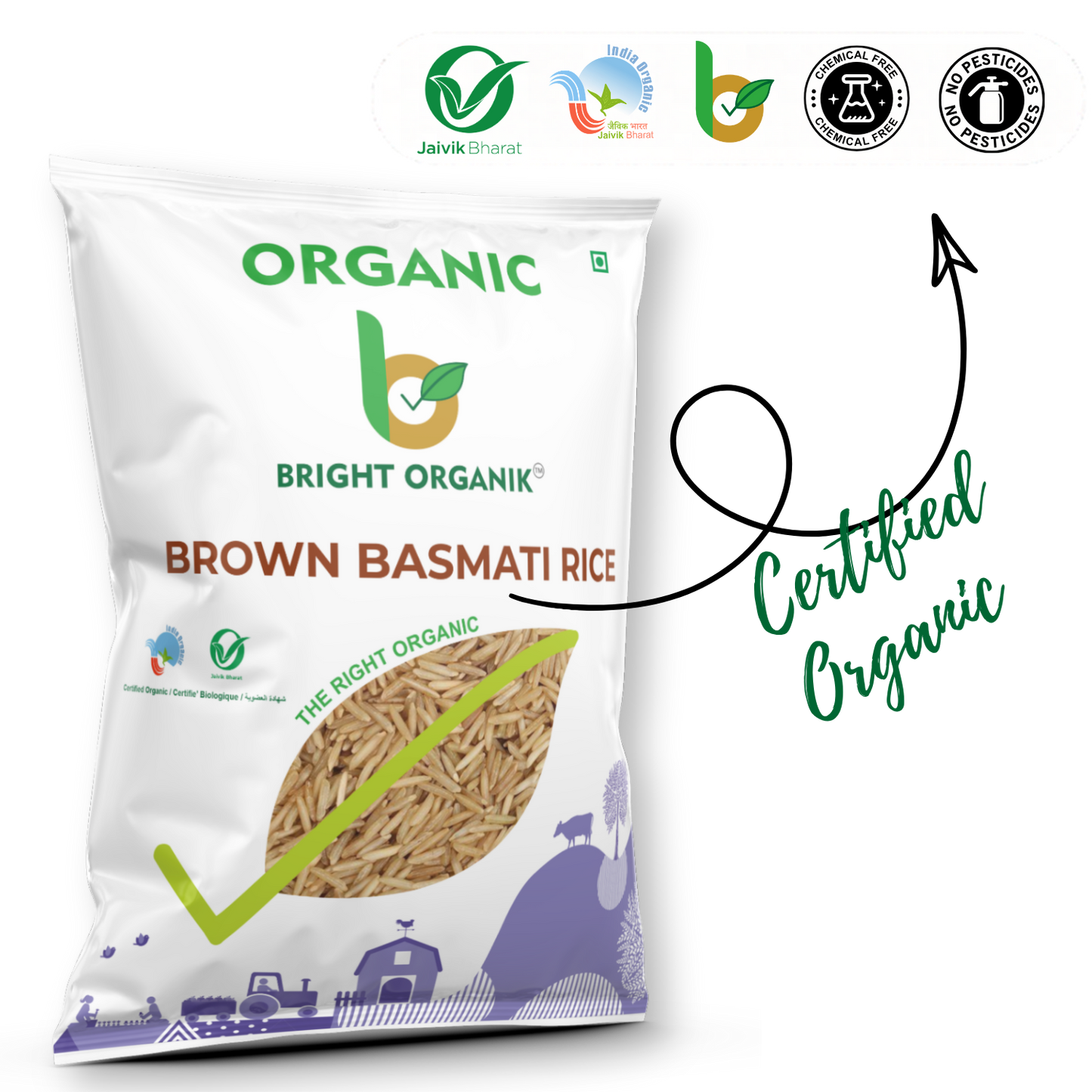 Organic Brown Basmati Rice 
