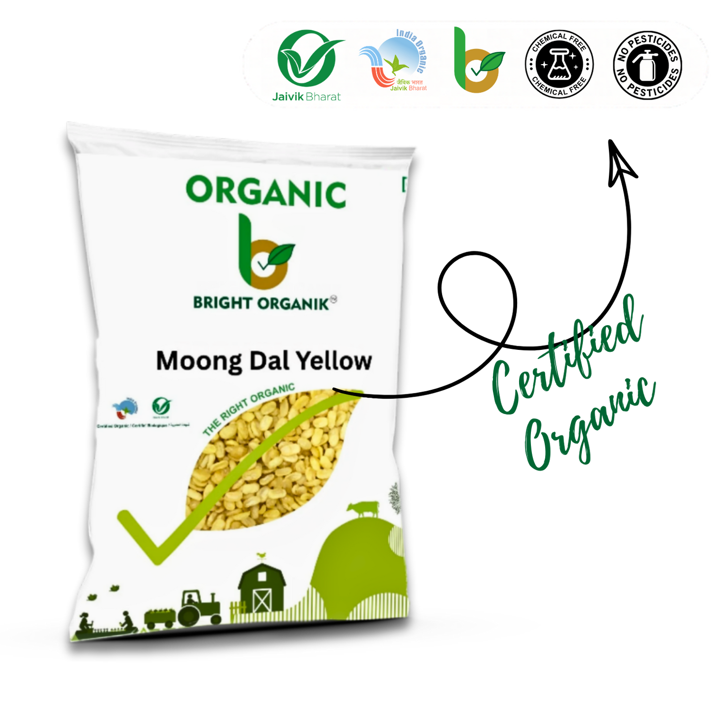 Organic Moong dal yellow
