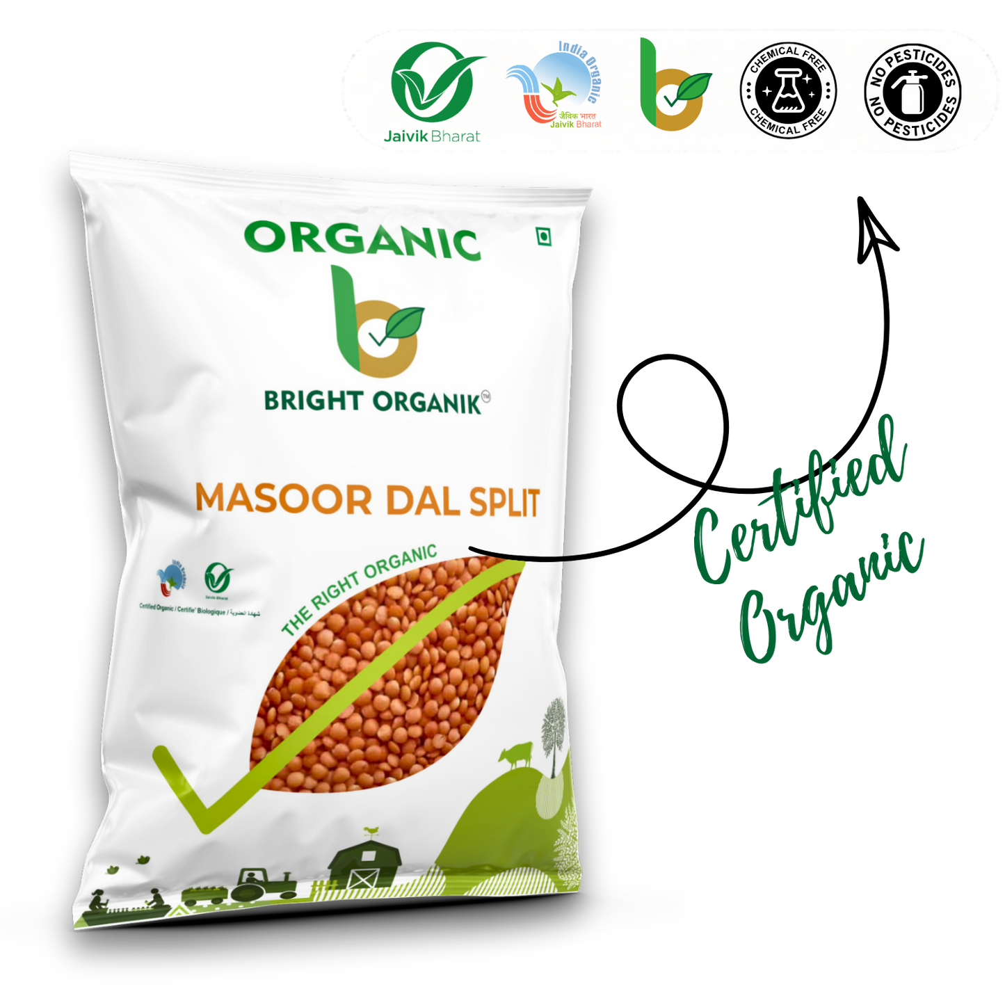 Organic Masoor Dal (Split)