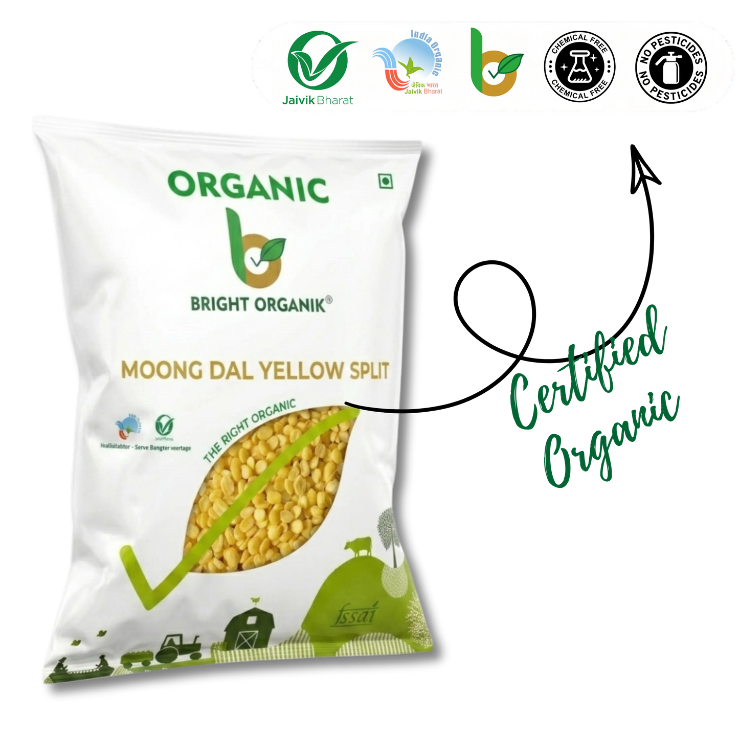 Organic Moong dal yellow