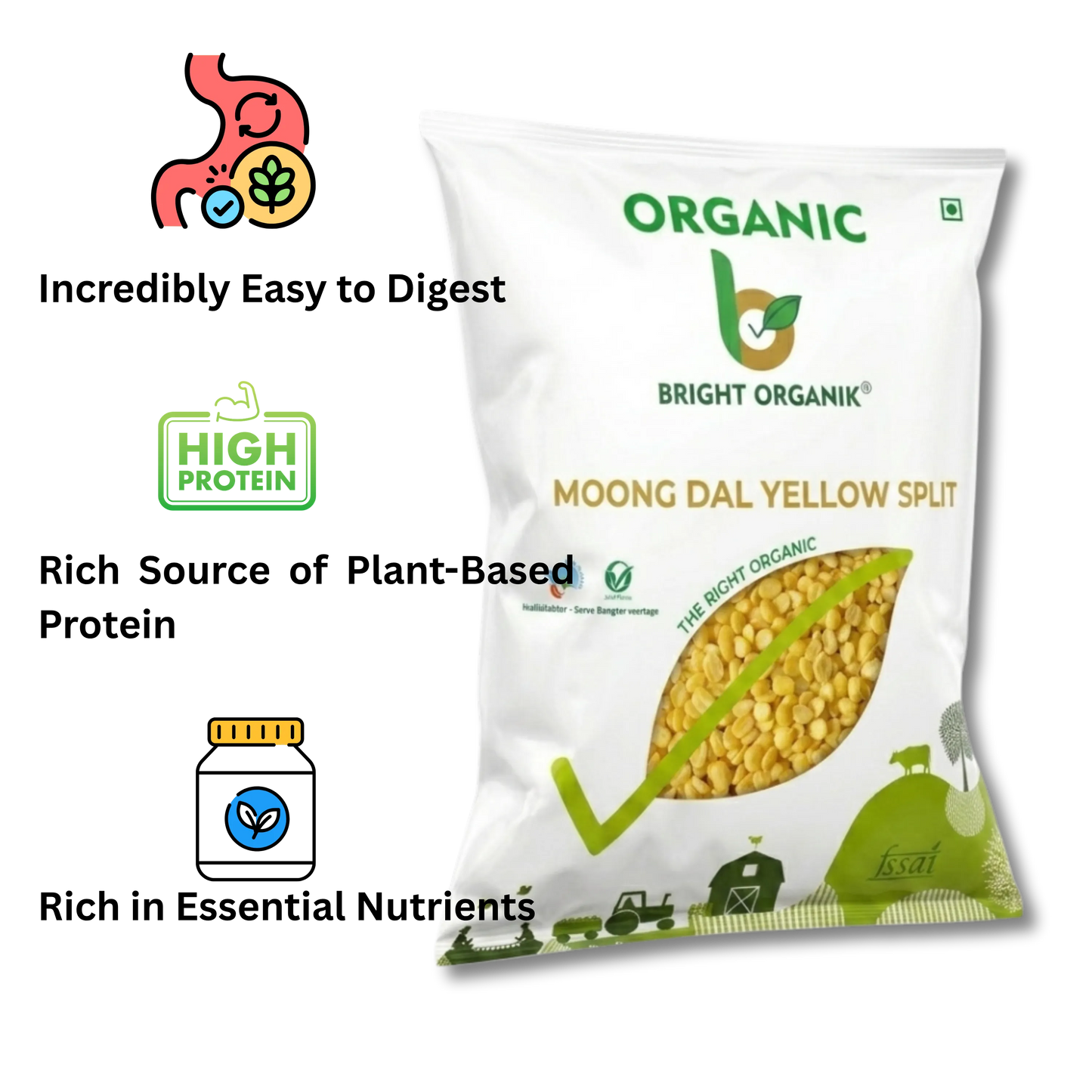 Organic Moong dal yellow