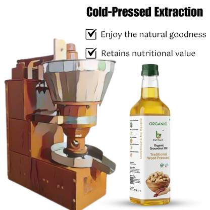 Organic Groundnut Oil (Wood Pressed)