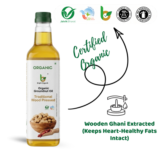 Organic Groundnut Oil (Wood Pressed)