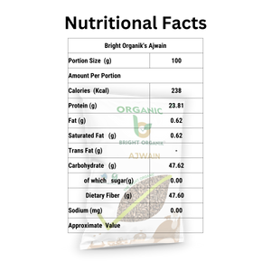 nutritional facts of organic ajwain