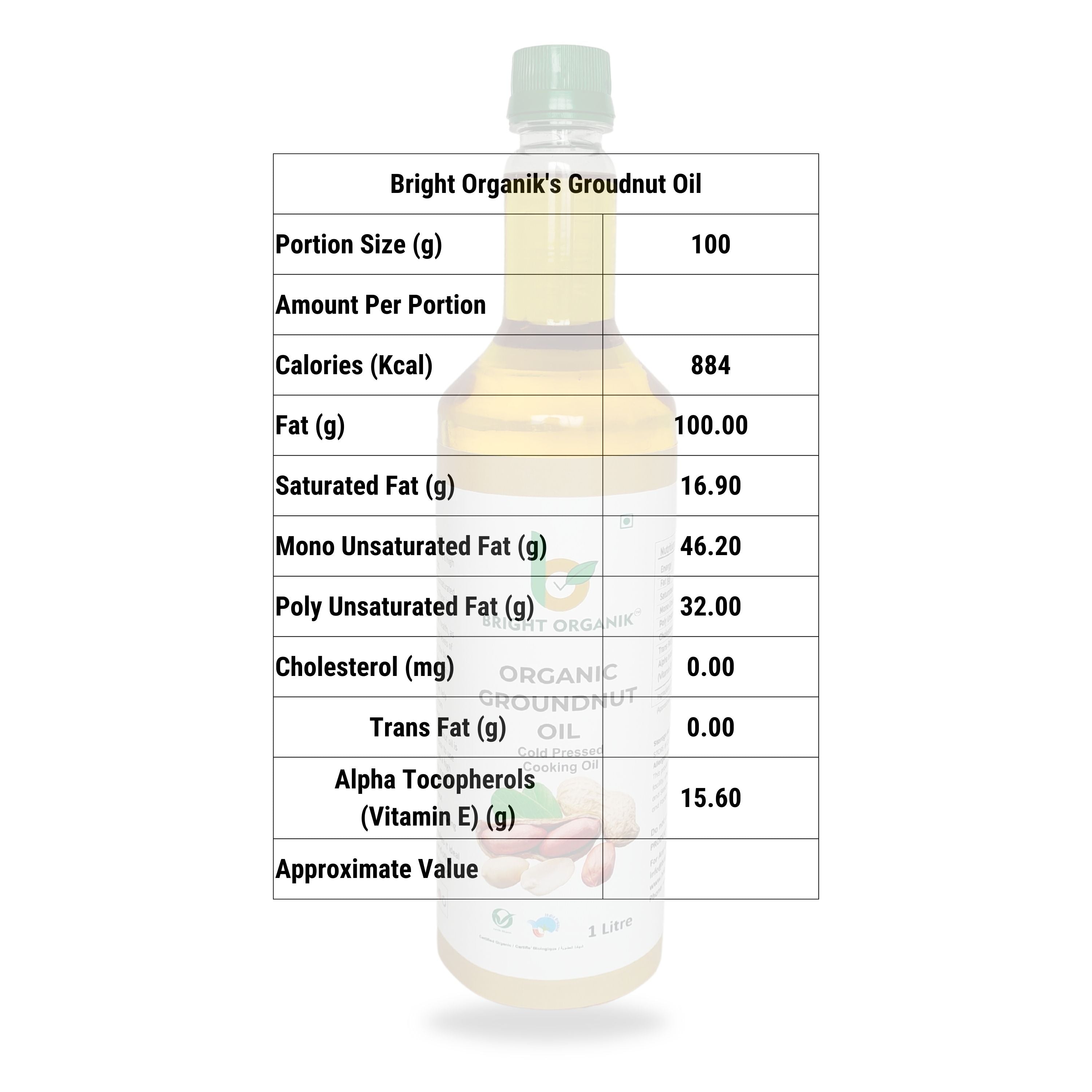 Organic Groundnut Oil (Cold Pressed)