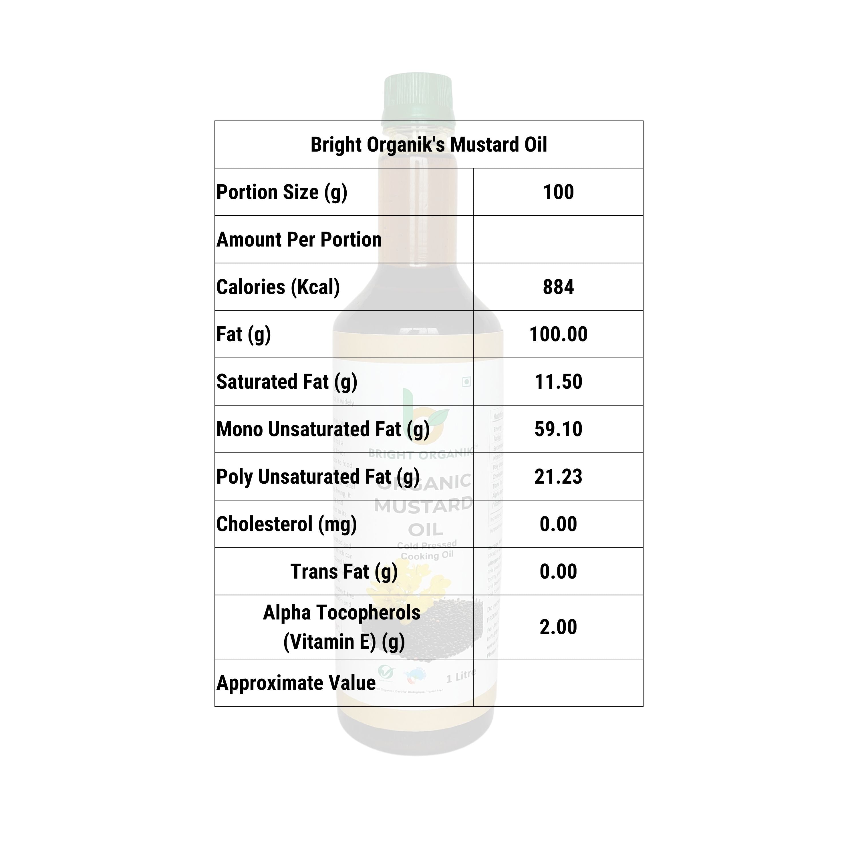 Organic Mustard Oil (Cold Pressed)