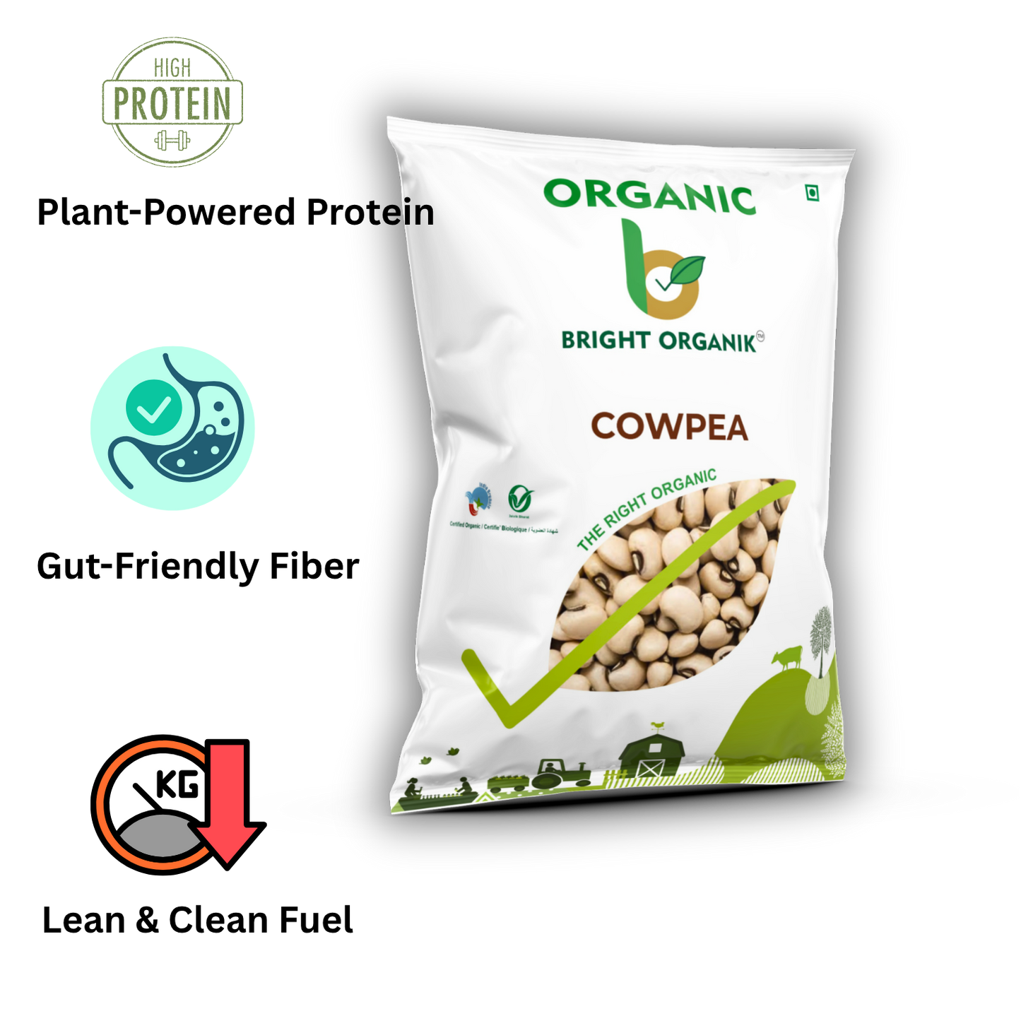 Organic Cowpea (Black Eyed Pea)