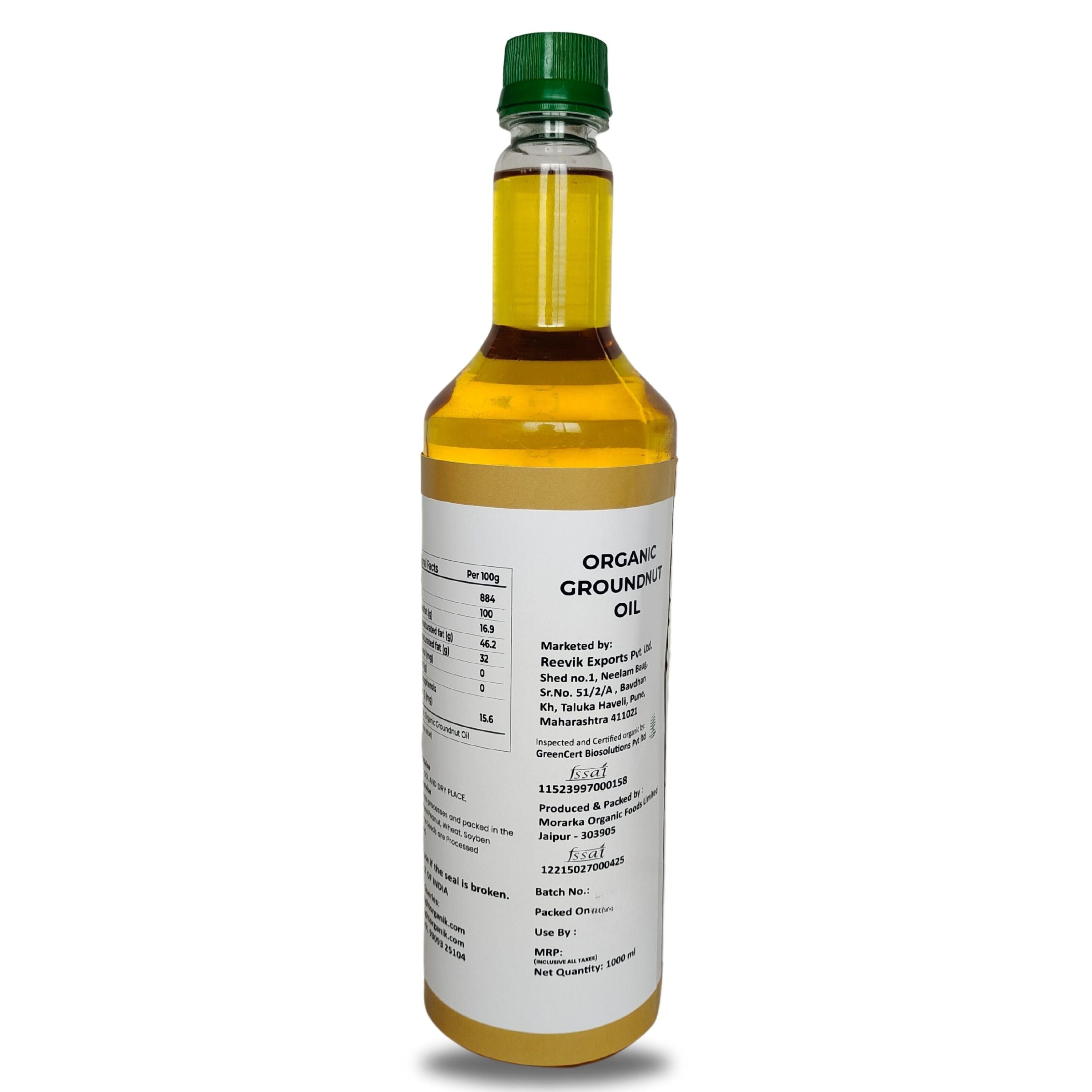 Organic Groundnut Oil (Cold Pressed)