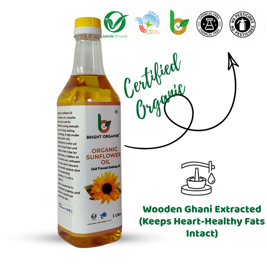 Organic Sunflower Oil (Wood Pressed)